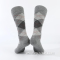 jacquard geometric pattern length socks for men